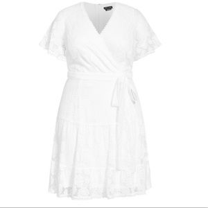 City Chic ivory dress - NWT